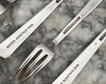 The Golden Door Spa Escondido California VINTAGE FORKS  Possibly used by Elizabeth Taylor, Zsa Zsa Gabor etc ??!!