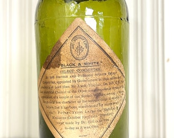 Very Early c.1905 James Buchanam & Co Ltd - Black and White Scotch Whiskey Bottle