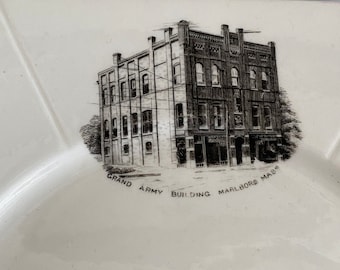 Grand Army of the Republic GAR Hall Legion Building Marlboro Mass Plate