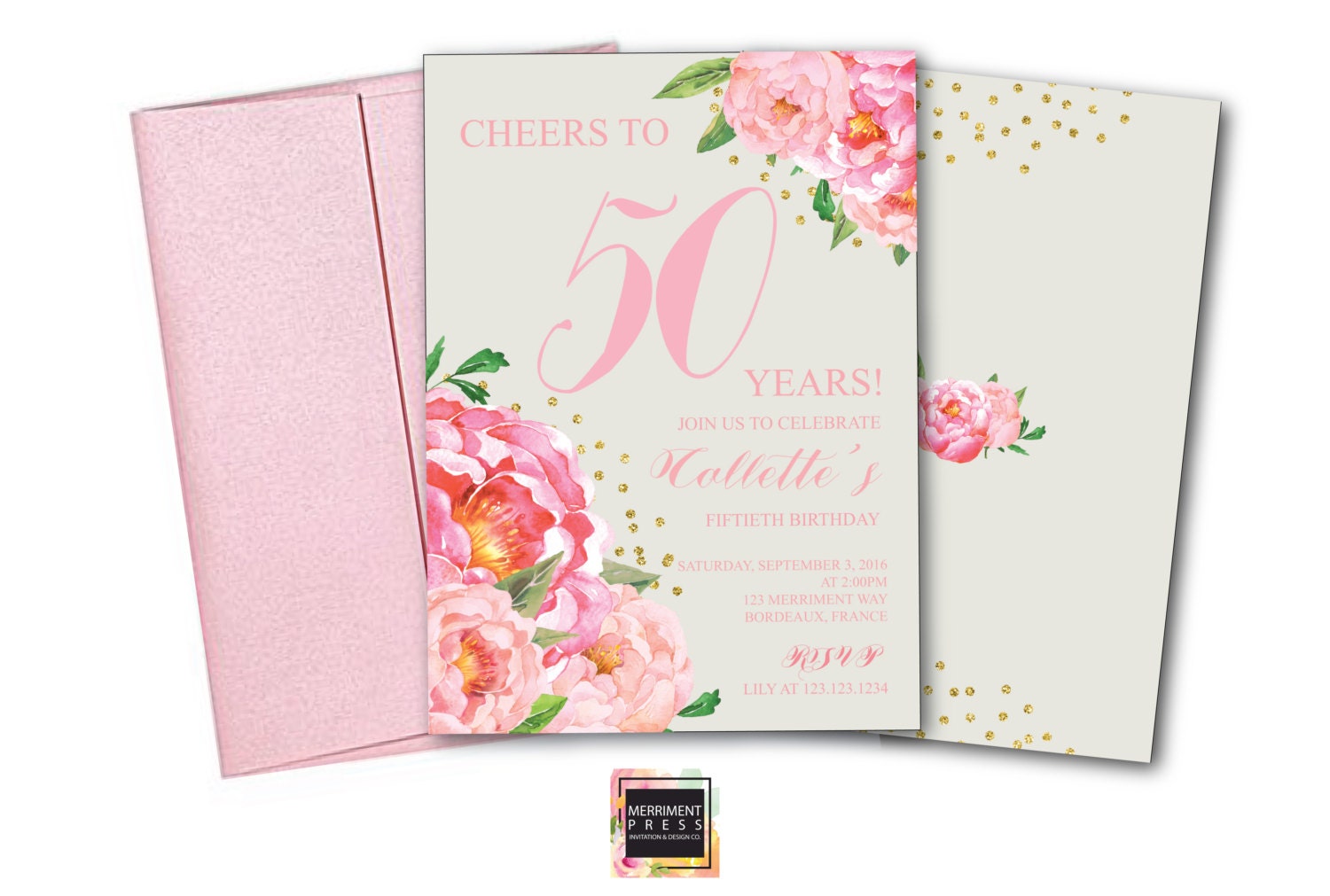 50th birthday invitation fiftieth