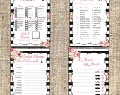 Shower Games Party Pack, Paris Shower Games, Paris Party Package, Instant Download