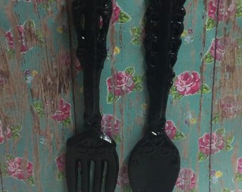 Fork and spoon wall decor | Etsy