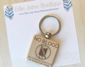 No Blood Keychain