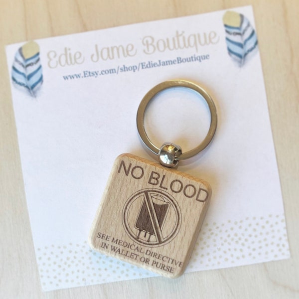 No Blood Keychain