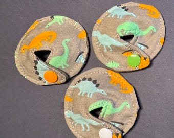 Tubie Pads set of 3 - Gray Dino