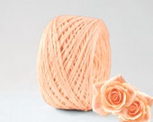 Peach pima cotton light pink Peruvian Pima Cotton - 100% natural - Laceweight yarn - 2-3 ply - 100 gr.