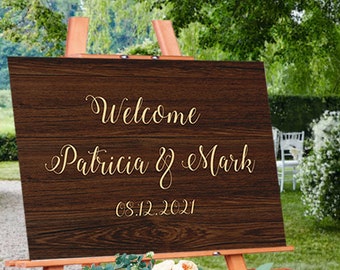 Printable Welcome to Our Wedding Sign, Wedding Reception Decor, Garden Party, Digital File
