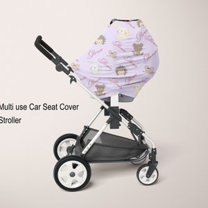 Personalized Baby Car Seat Cover, Name, Multi-Use Cover, Baby Boy Gift, Baby Girl Gift, Stroller Cover, Nursing Cover,  Baby Shower Gift
