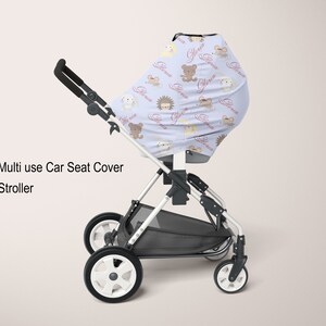 Personalized Baby Car Seat Cover, Name, Multi-Use Cover, Baby Boy Gift, Baby Girl Gift, Stroller Cover, Nursing Cover,  Baby Shower Gift