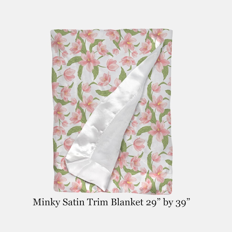 Personalized Baby Blanket Satin Trim Minky Blanket Name Etsy