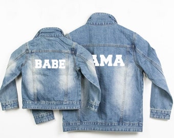 Mommy and Me Denim Jackets Mama and 