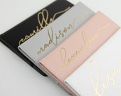 Signature Script Passport Cover and Luggage Tag - Faux Leather, Personalized Gift, Luggage Accessory, Custom Luggage, Vegan, Traveller