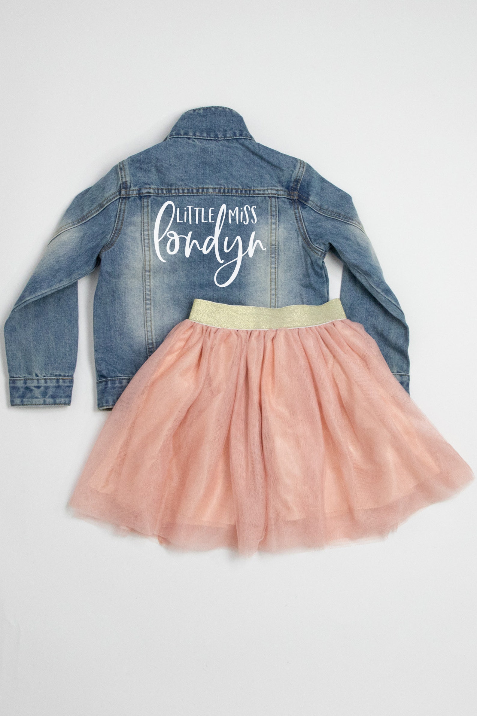 Girls Custom Denim Jacket Little Miss Personalized Name Jean Etsy