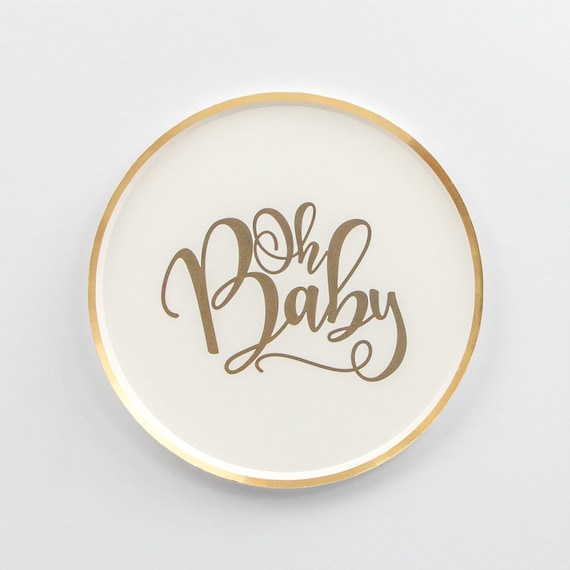 Oh baby plates best sale
