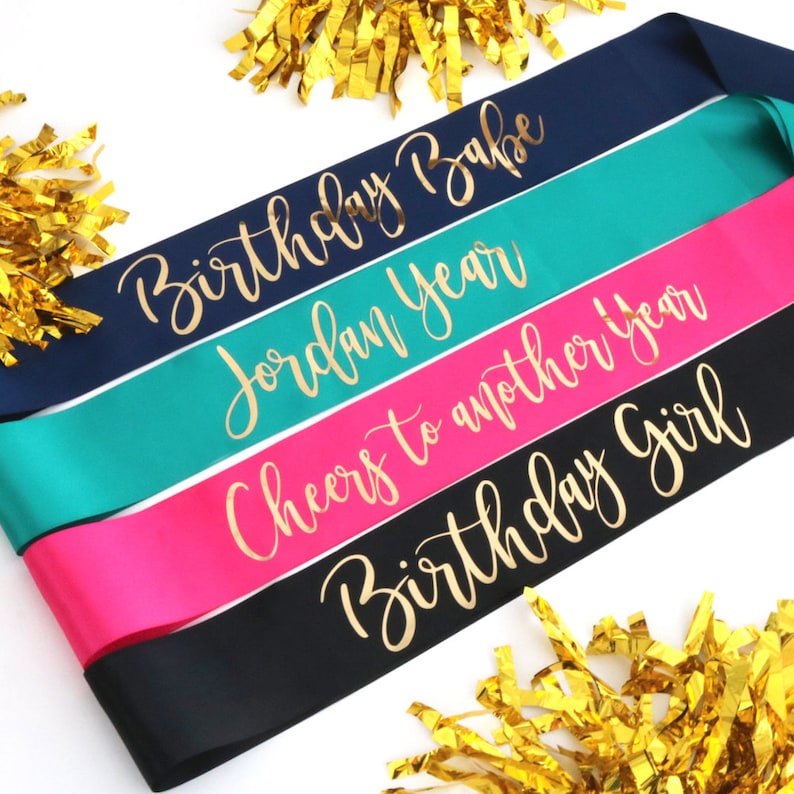 Birthday Party Sashes Fun Birthday Sashes Any Age Birthday Etsy