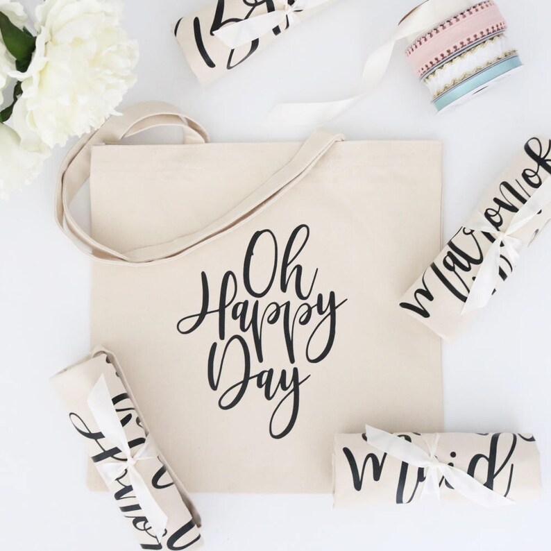 Wedding Day Tote Bag Custom Tote Bags Natural Bridal Party Tote Bridal Shower Tote Personalized Totes Bridal Tote Bags Wedding Tote