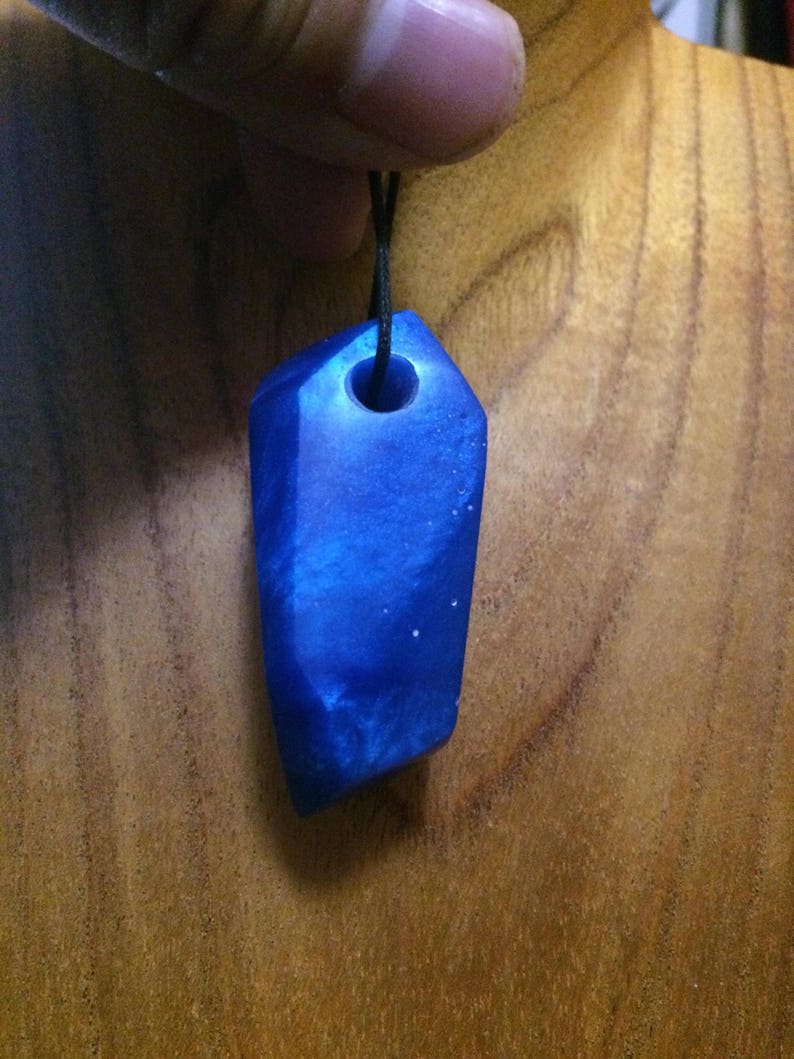 Epoxy Blue Crystal Necklace