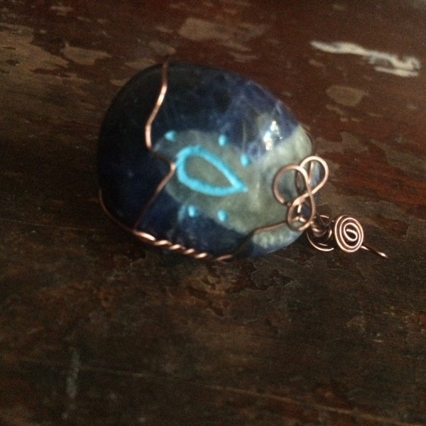 Sodalite Pokemon Water Evolution Stone Necklace