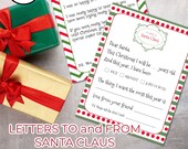 Letters to and from Santa Claus - Digital Download | Christmas Printable