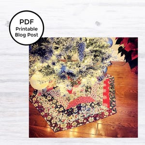 Printable Blog Post: Jelly Roll Tree Skirt | Ad-Free PDF Download