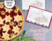 Printable Christmas Truck Recipe Cards - Digital Instant Download