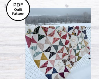 Hourglass Quilt Pattern | Instant Download | 10 SIZES