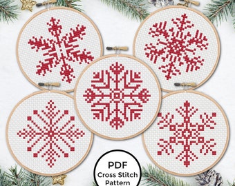 Snowflake Ornament Collection - Counted Cross-Stitch DIGITAL PATTERNS