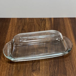 Vintage Clear Glass Butter Dish