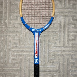 Raquette De Tennis Vintage Wilson Chris Evert & Jimmy Connors 1976 - Marque Bancroft - Occasion