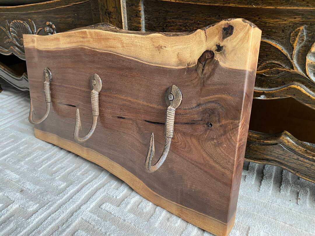 Walnut Key Rack Black Walnut Coat Rack/ Key Holder - Etsy