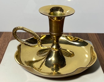 Solid Brass Candlestick Holder