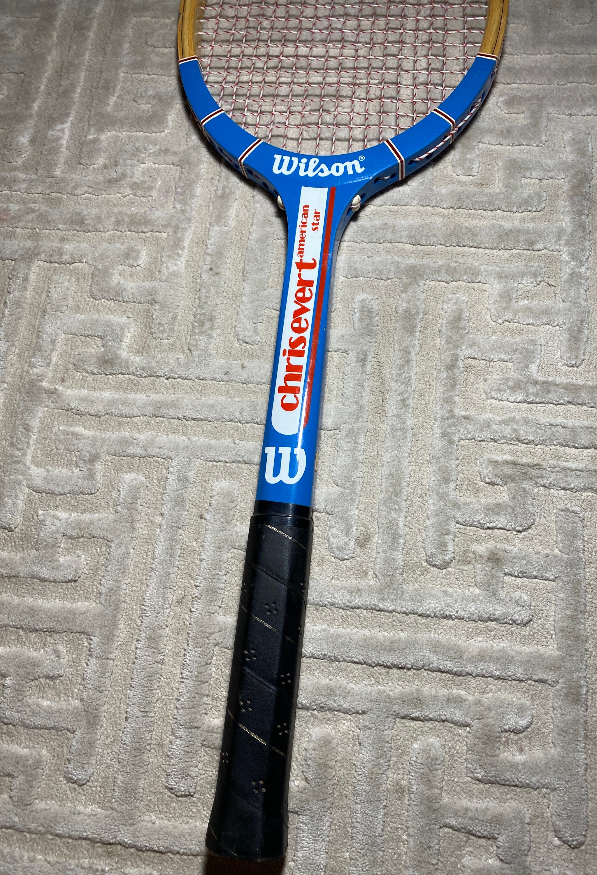Raquette Tennis Vintage Chris Evert – Wilson Bois Made In USA (Très Bon état)