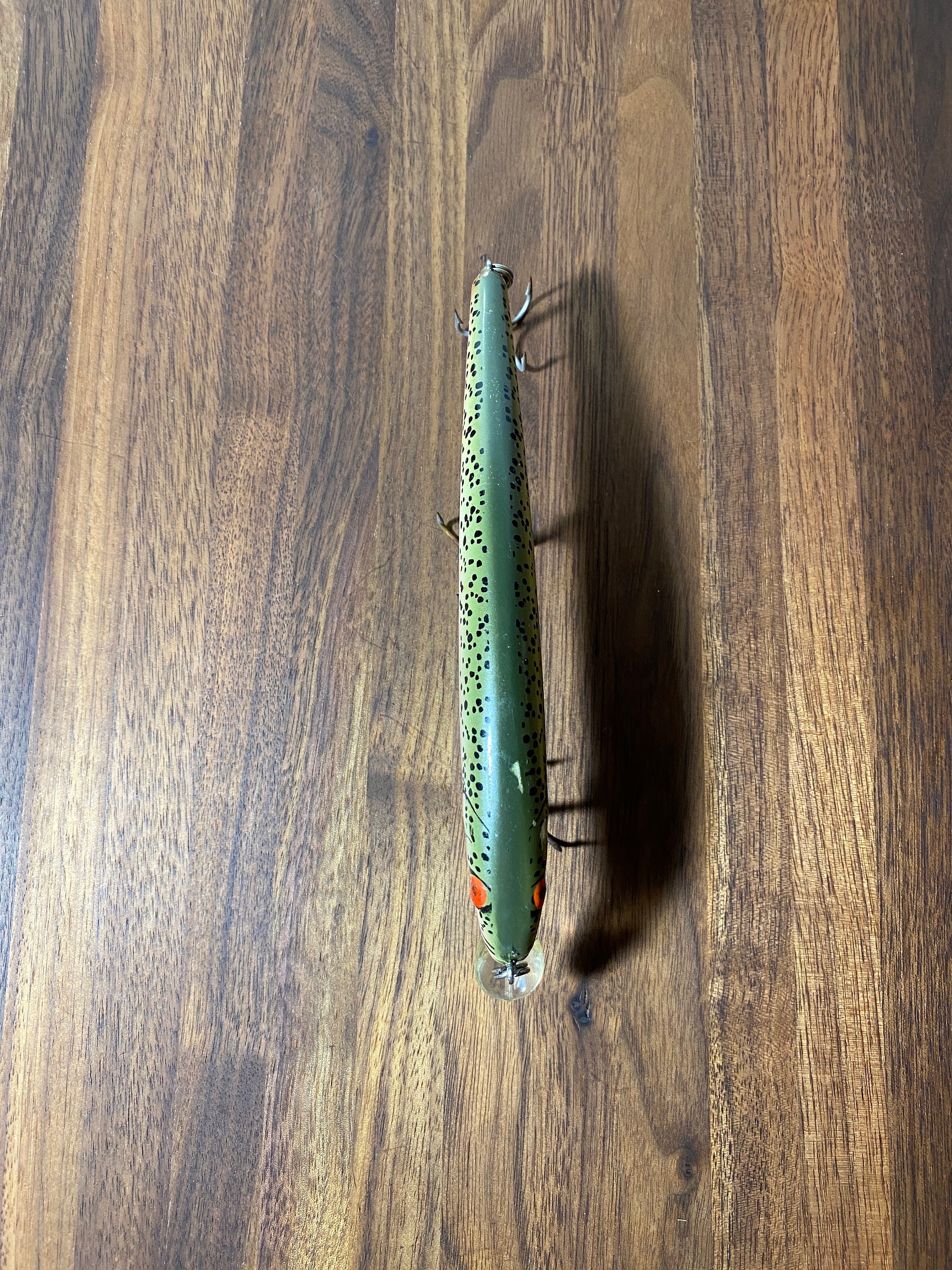Grand Leurre Vintage Pour Pêche Au Saumon à La Mouche, Aux Yeux Intacts, Fabrication Britannique, Bon état