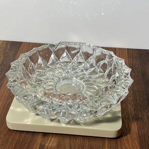 Vintage MCM Ornate Glass Ashtray
