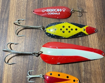 Vintage Metal Spinner Fishing Lure Set