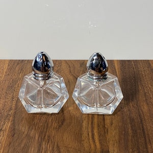 Vintage Miniature Glass Salt & Pepper Set