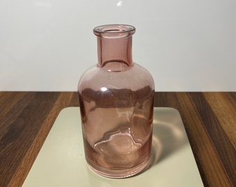 Glass Transparent Rose Pink Vase