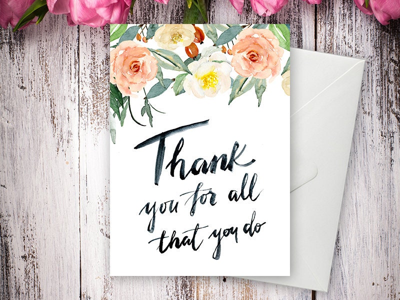 Merci pour tout ce que vous faites Floral lumineux belle Etsy