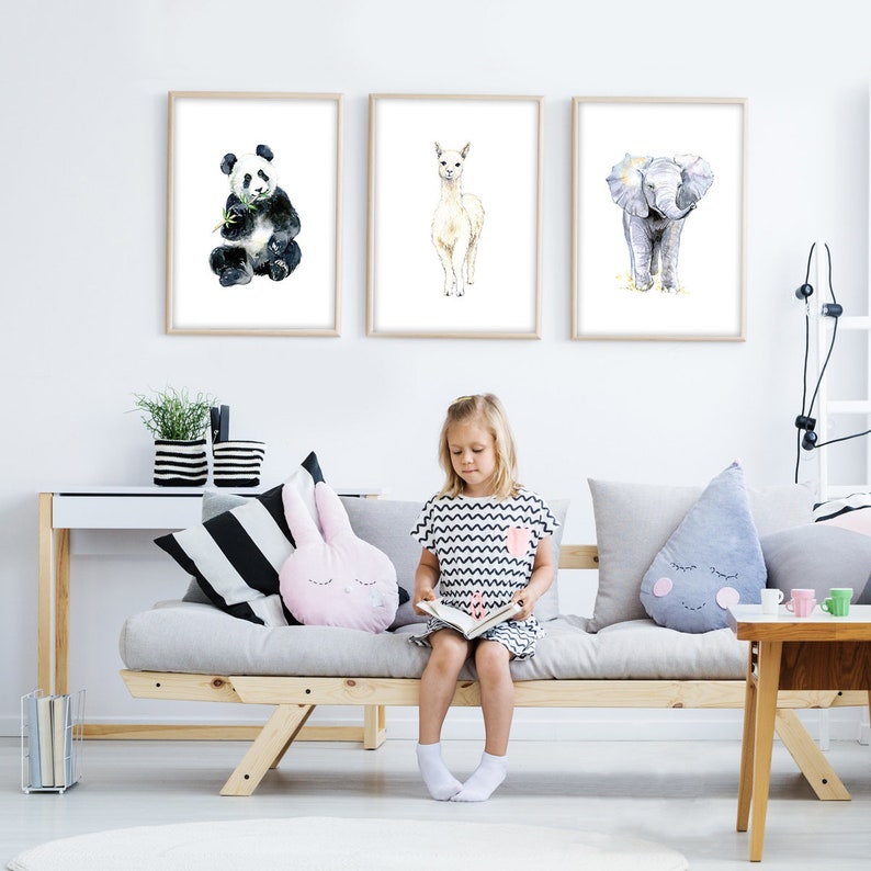 Nursery Animals South America nursery Art print watercolor Llama cria cute baby animals baby lama 8x10 Baby Llama cute Llama print