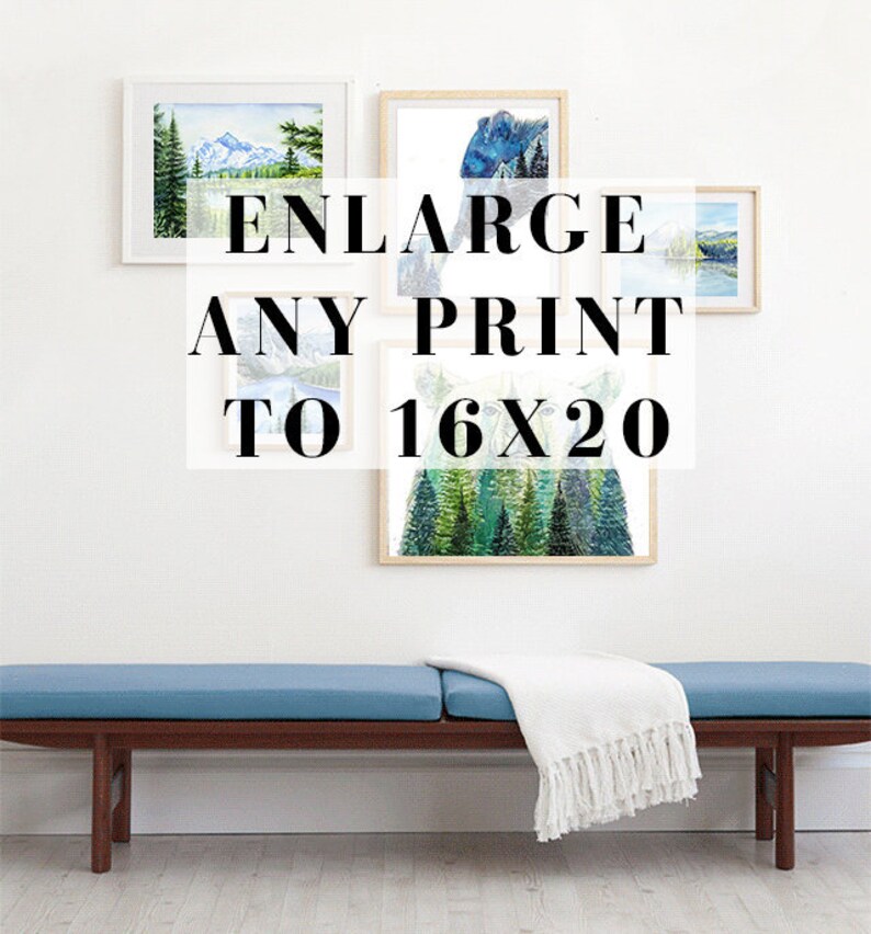 Enlarge Any Print to 16x20 size. Choose ANY EXISTING Art Etsy