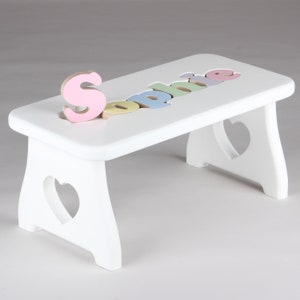 Name Puzzle Stool WHITE FINISH Puzzle Step Stool First Birthday Gift Baby Keepsake Baby Shower Personalized Baby Gift Step Stool Etsy