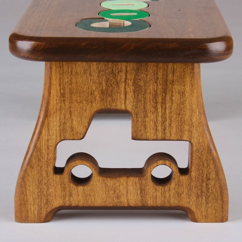 Name Puzzle Stool - Pick shops Your Design - Pick Your Finish - First Birthday, Christmas Gift, Educational Gift, Baby Keepsake, Baby Shower