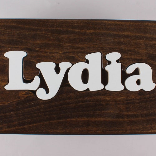 Name shops Puzzle Stool - Pick Your Design - Pick Your Finish - First Birthday, Christmas Gift, Educational Gift, Baby Keepsake, Baby Shower
