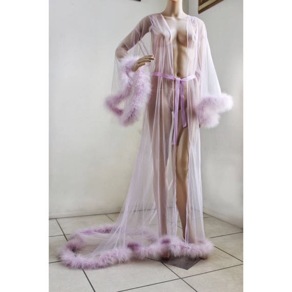 sexy lingerie robe lavender Latex fetish gothic