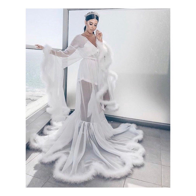 white robe with fur trim