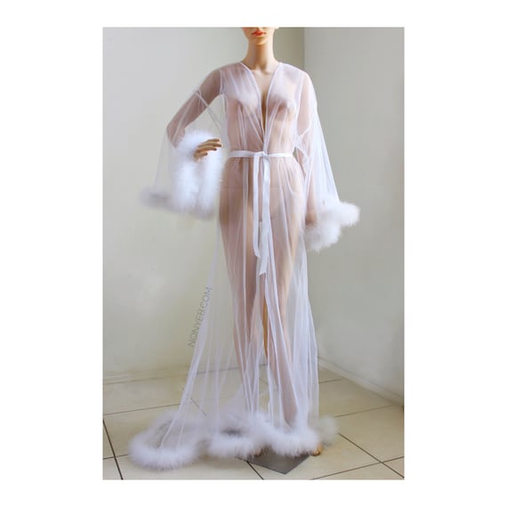 long sheer robe