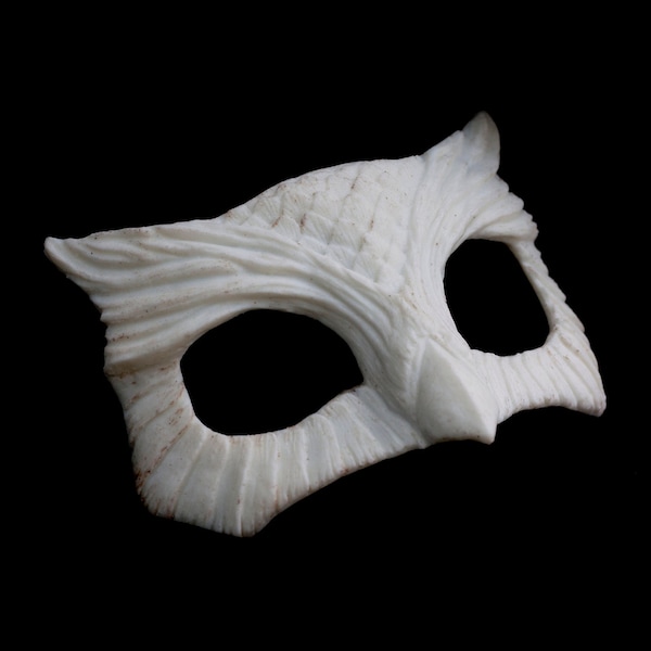 Máscara en blanco DIY búho antifaz animal pájaro lechuza mascarada festival mascara feria renacimiento bruja bosque elegante larp hechicera