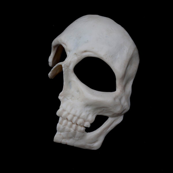 Skull mask half mask - RAW CAST DIY -  unpainted resin piece for larp, cosplay...