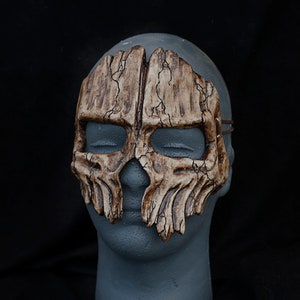 Bone skull half mask shaman necromancer dark magic pagan witch masquerade  larp cosplay fantasy masquerade resin accessory
