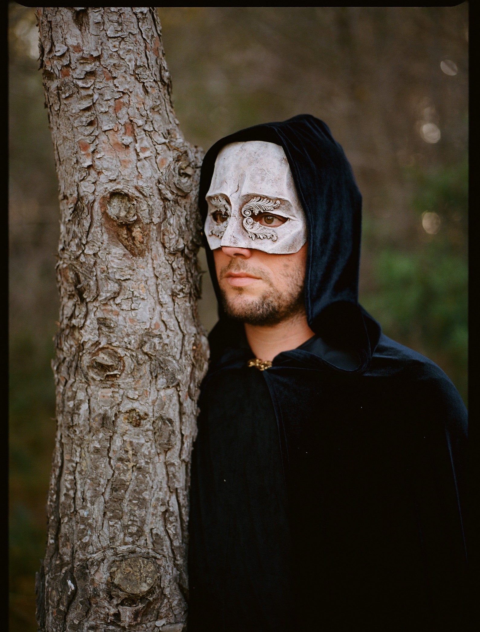 Men Mask Mascara Costume Renaissance Festival White Stone Etsy